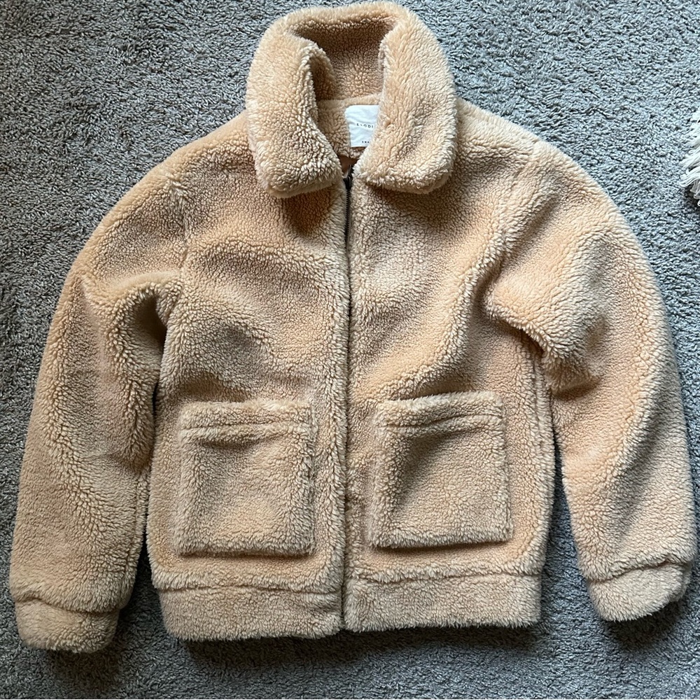 Anthropologie Elodie Teddy Faux Sherpa